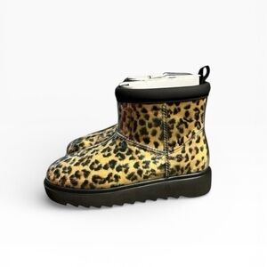 🌻NEW w/box UGG Koolaburra Brwn & Blk Koola Clear Mini Cheetah Short Boots Size 8